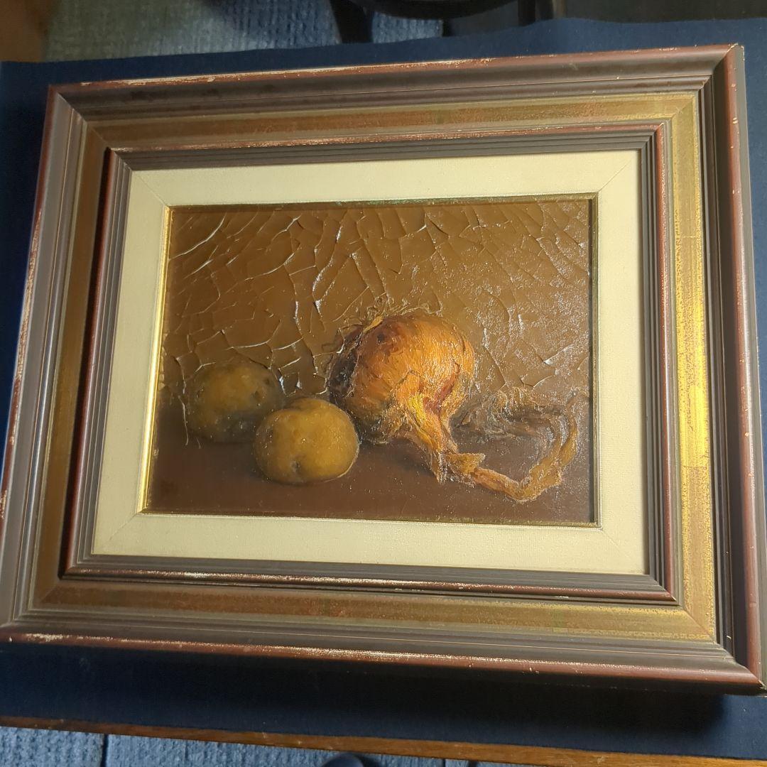 磯部則夫　玉ねぎ　油絵４号 磯部則夫 玉ねぎ 油絵4号 - メルカリ