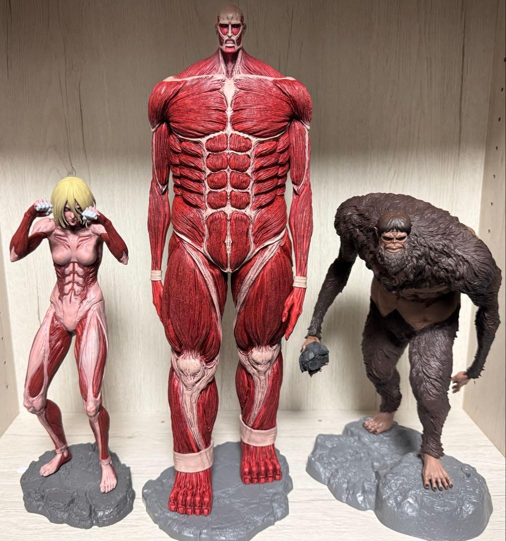 一番くじ　進撃の巨人　獣　超大型　女型　の巨人　三体セット 一番くじ 進撃の巨人 ～獣の巨人は俺が仕留める～｜一番くじ倶楽部