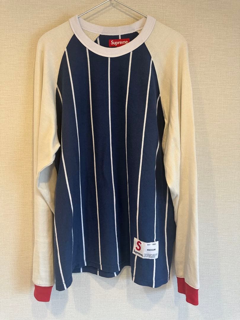 スケートボード Supreme Stripe Raglan L/S Top \