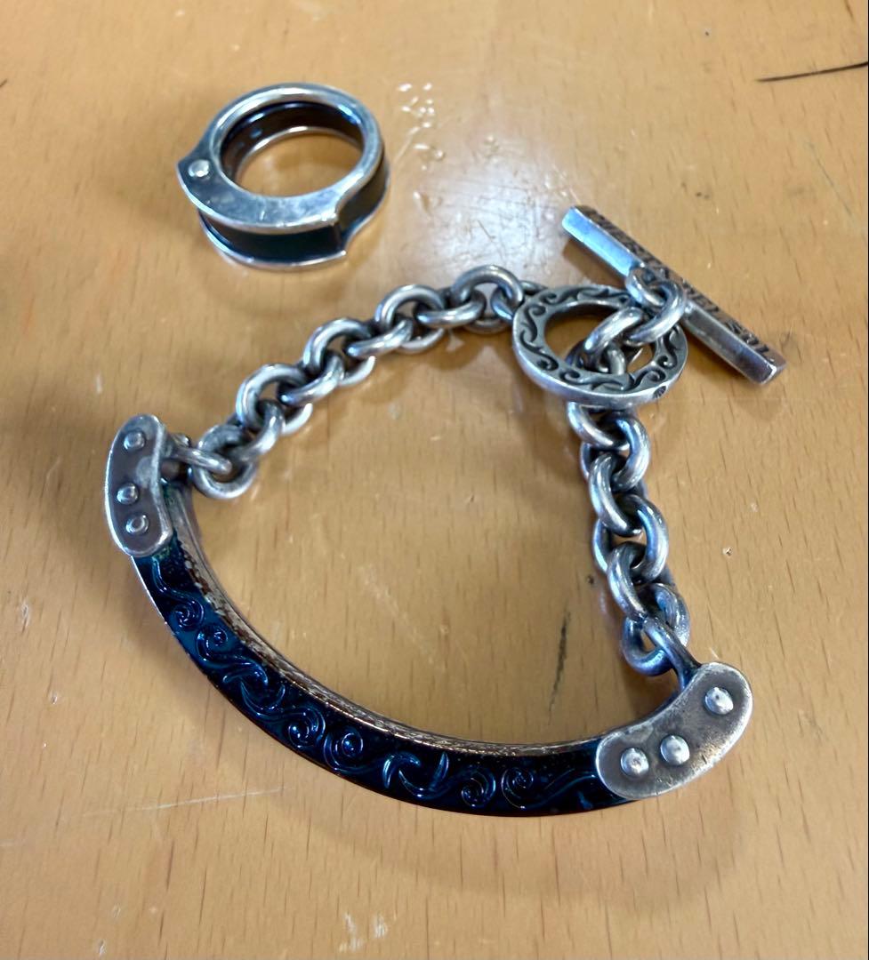 プエルタデルソル ブレスレット リングセットSV950 チタン ヴィンテージ