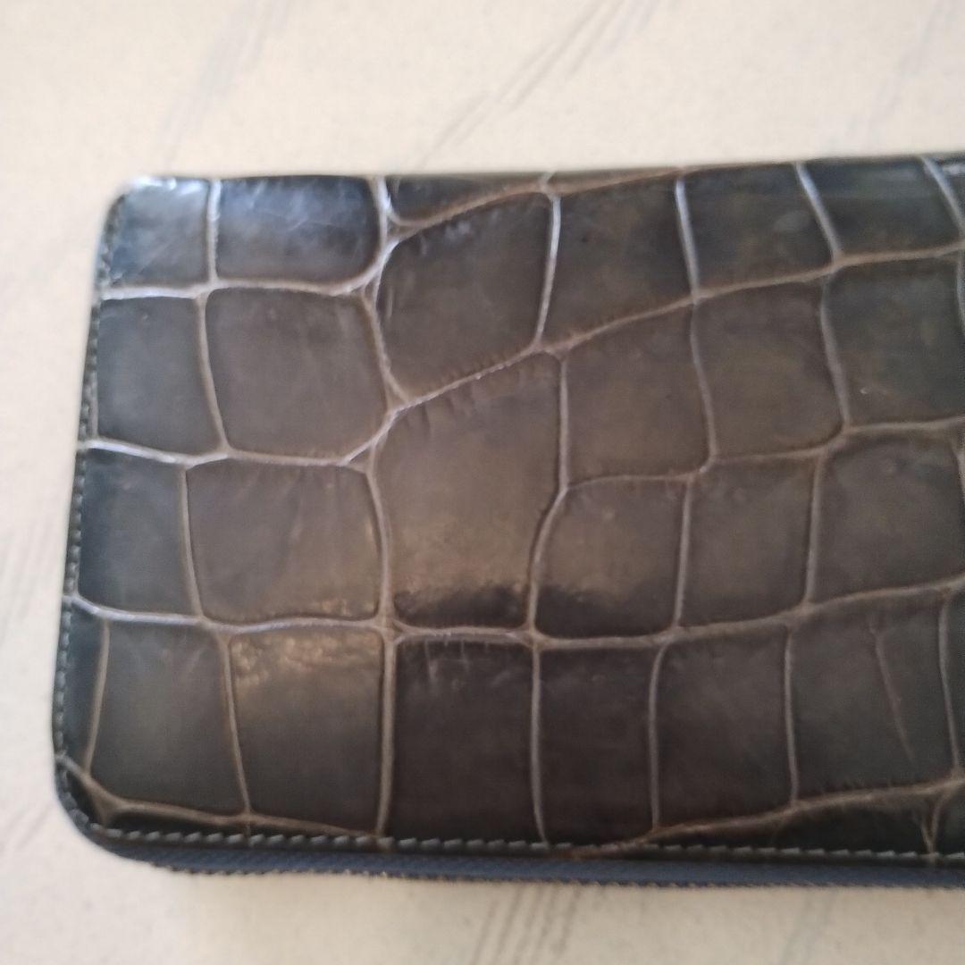 奴凧様専用】GODANEシャインクロコダイル長財布 ブルーグレー 男性女性