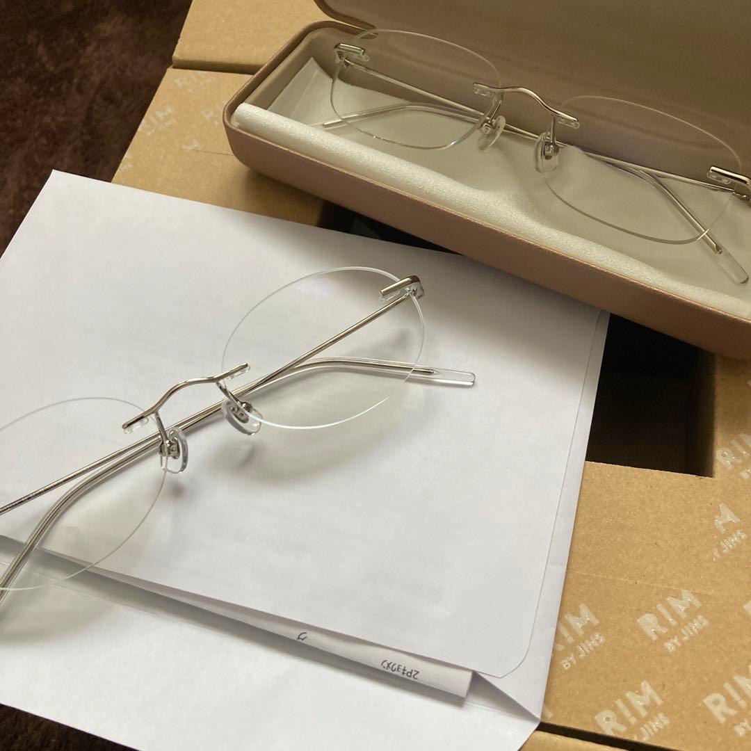 JINS ＜R!M＞ Rimless UMP-25S-261 シルバー　度入り