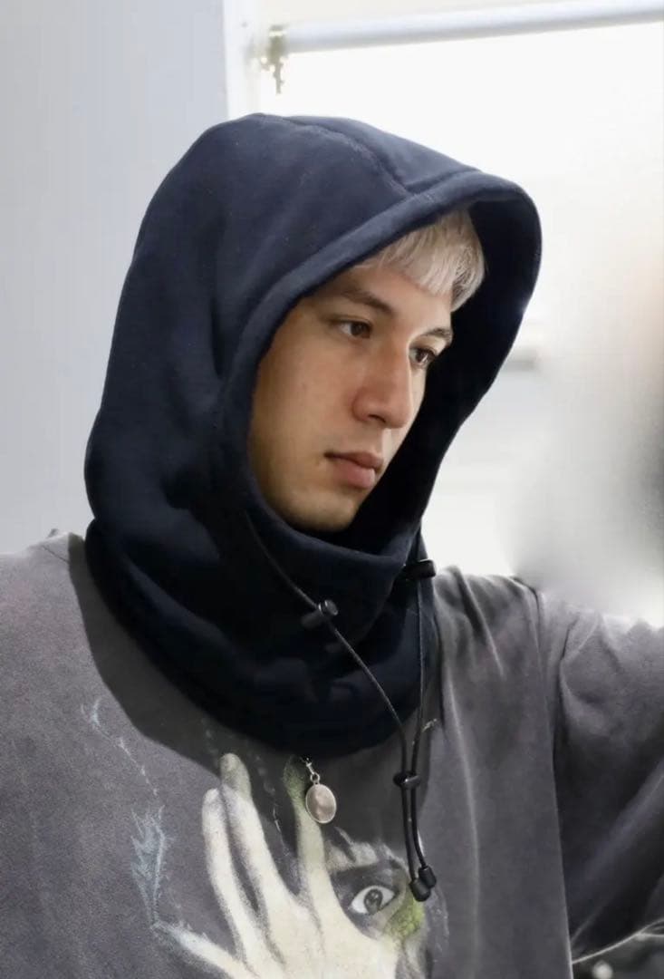 コムデギャルソンオム25FW エステルフリースバラクラバBLACK