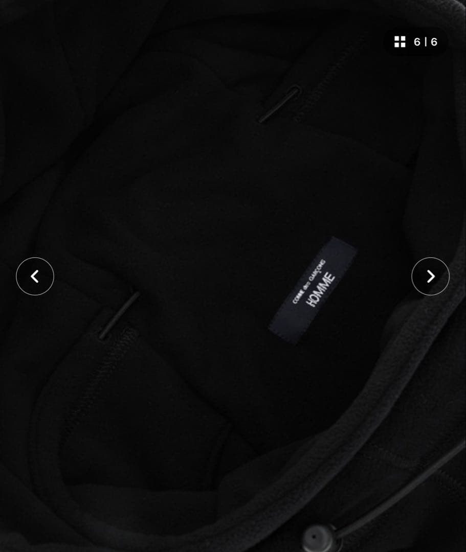 コムデギャルソンオム25FW エステルフリースバラクラバBLACK - メルカリ