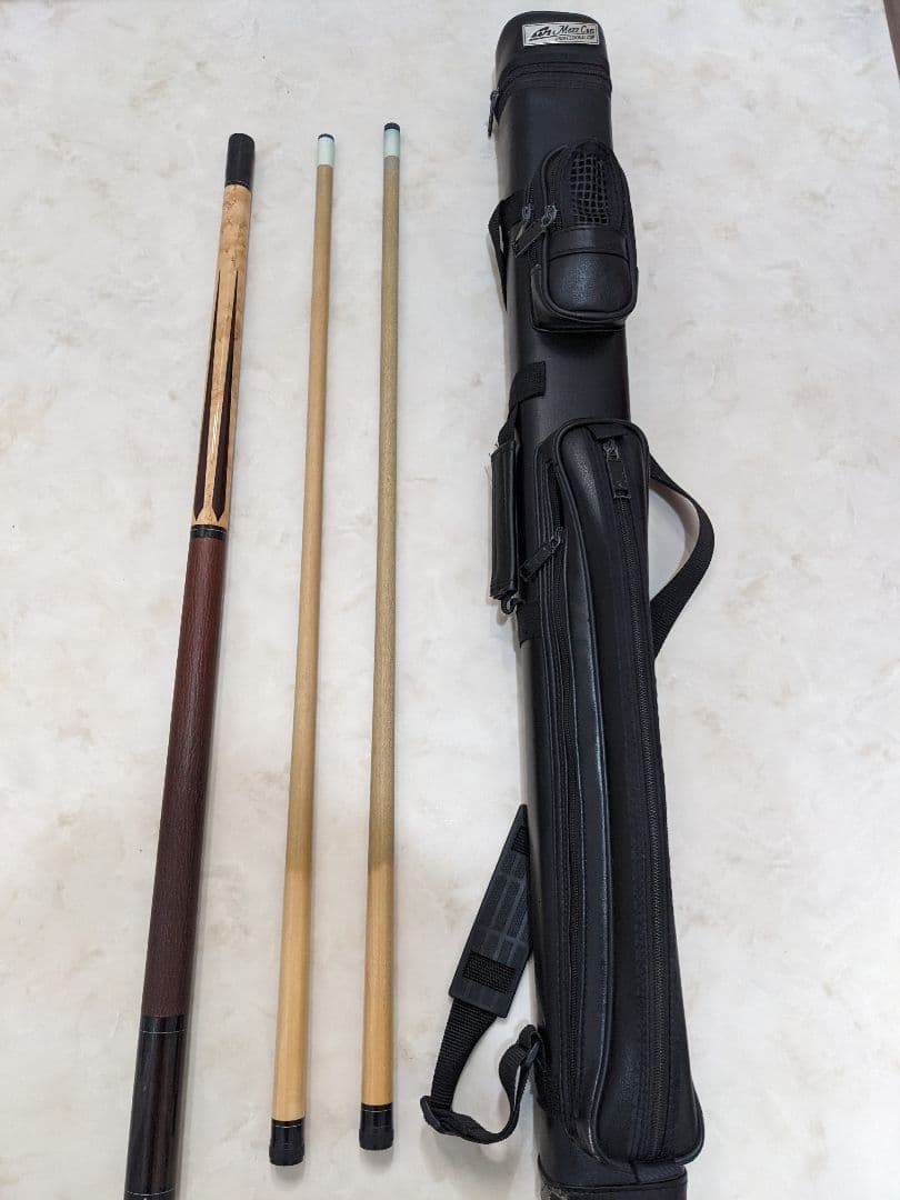 マクダニエルキュー　ノーマルシャフト2本、キューケースセット