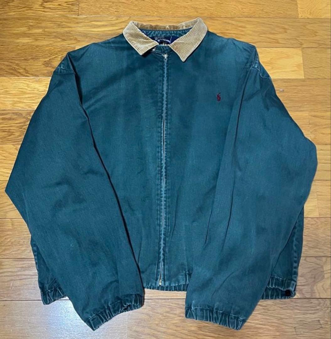 ポロラルフローレン　スイングトップ　コーデュロイ緑 XL