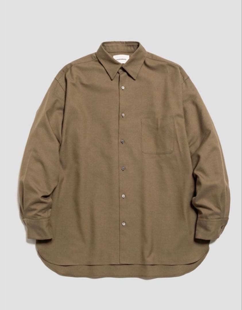 美品✨ MARKAWARE NEW COMFORT FIT SHIRTS ウール オーガニックウール2/80トロピカル / コンフォートフィットシャツ