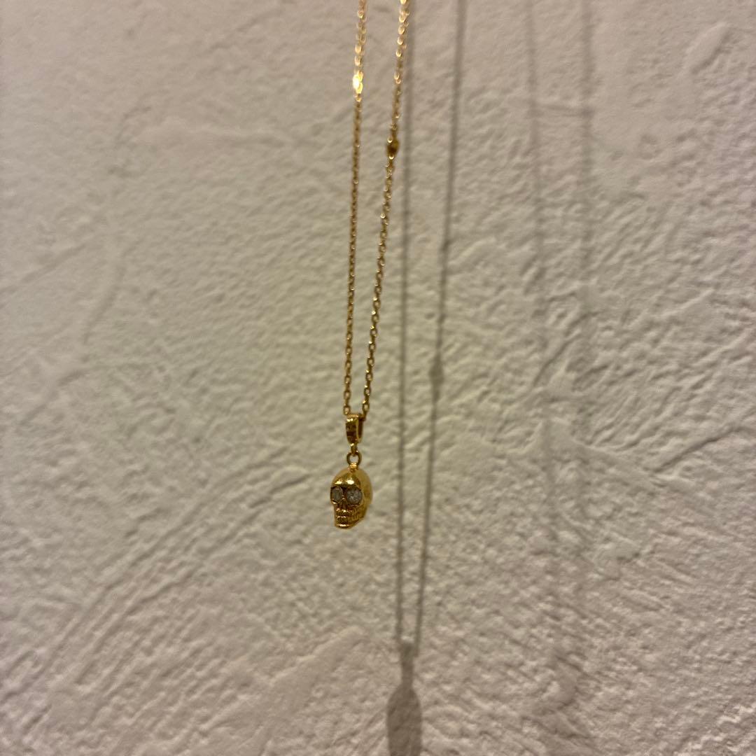 ローリーロドキン LoreeRodkin 18Kスカルネックレスイエローゴールド