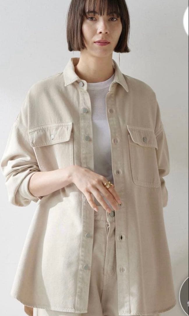 【ウィムガゼット】ドロップデニムシャツ Whim Gazette（ウィム ガゼット） ブラウス シャツ ドロップデニム