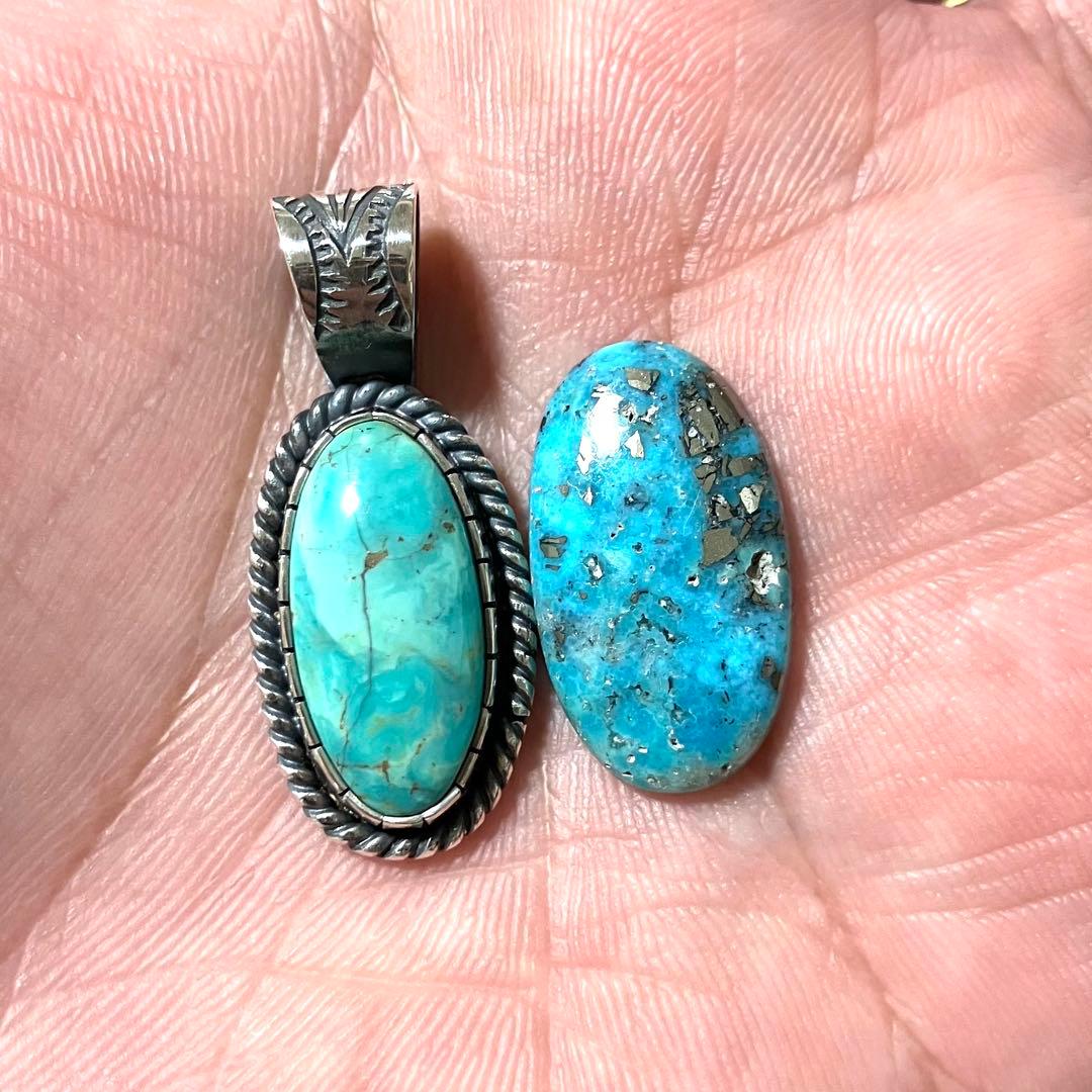 にゅ様　オーダー品　スリーピングビューティー　ターコイズ　シルバー　ネックレス