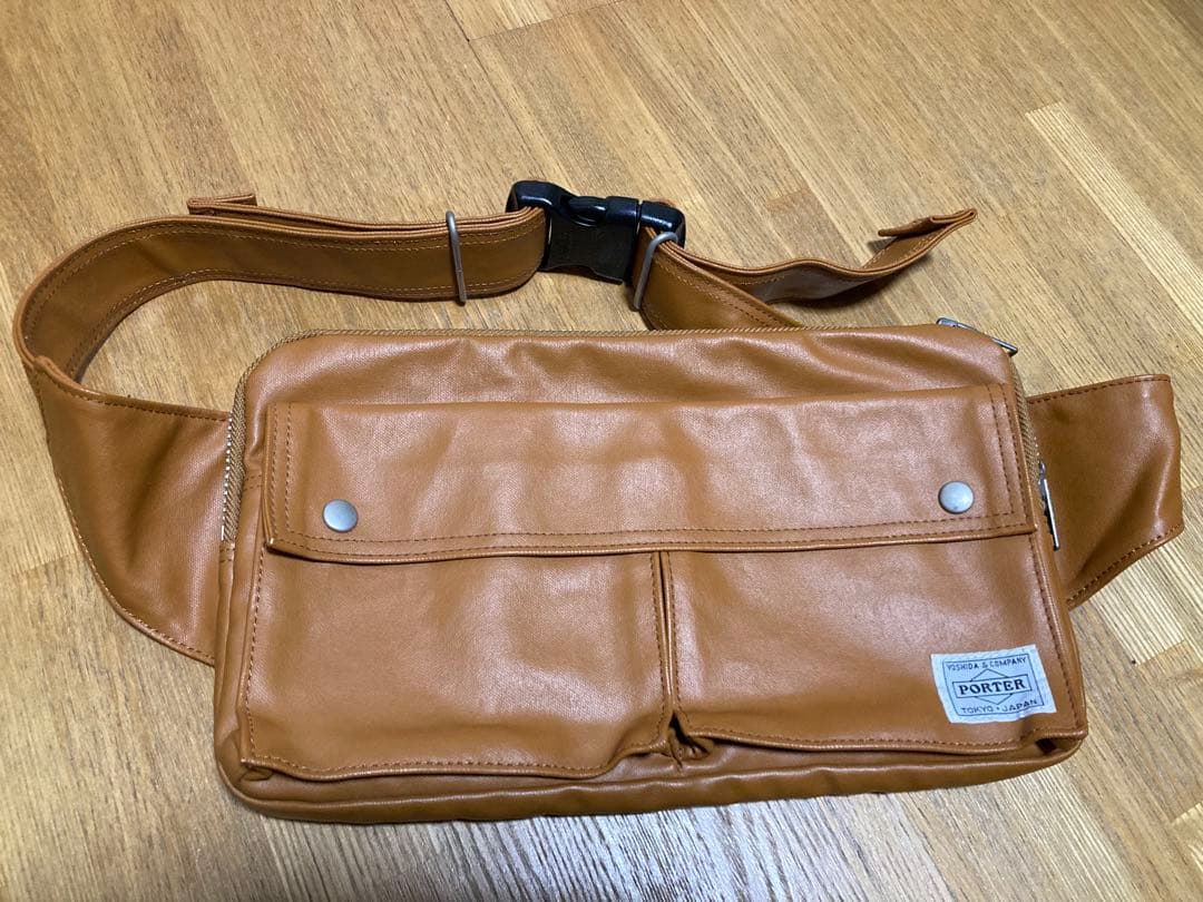 PORTER ポーター　キャメル　ボディバッグ