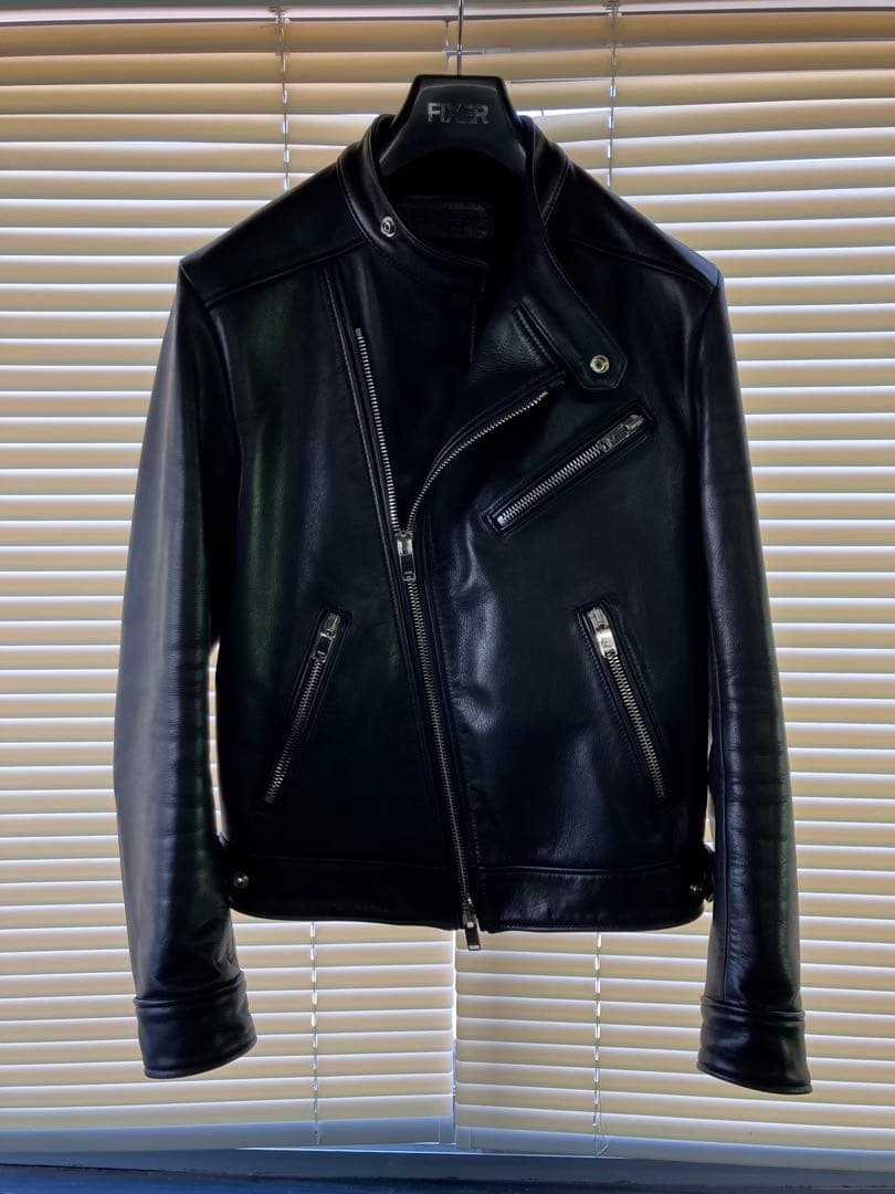 フィクサー FIXER F1 レザーライダース 黒 干場 セミダブル 44|mercari