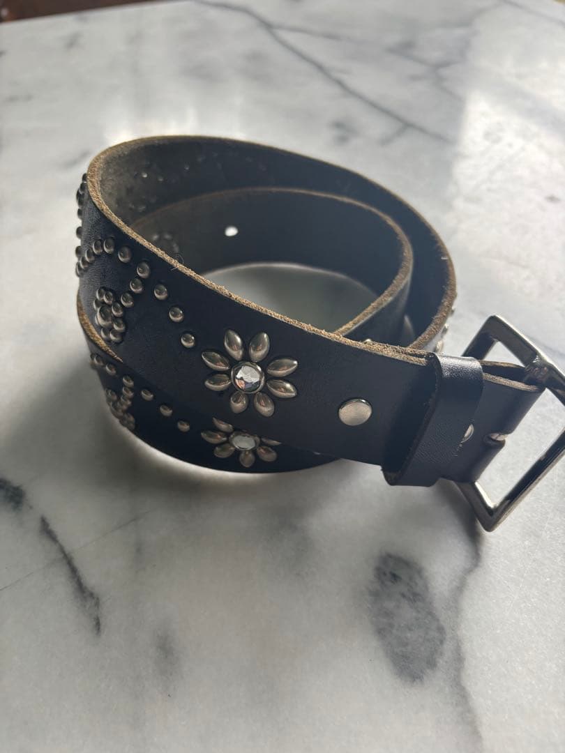 ヒ*メ様 スタッズベルト 栃木レザーvintage90s本革