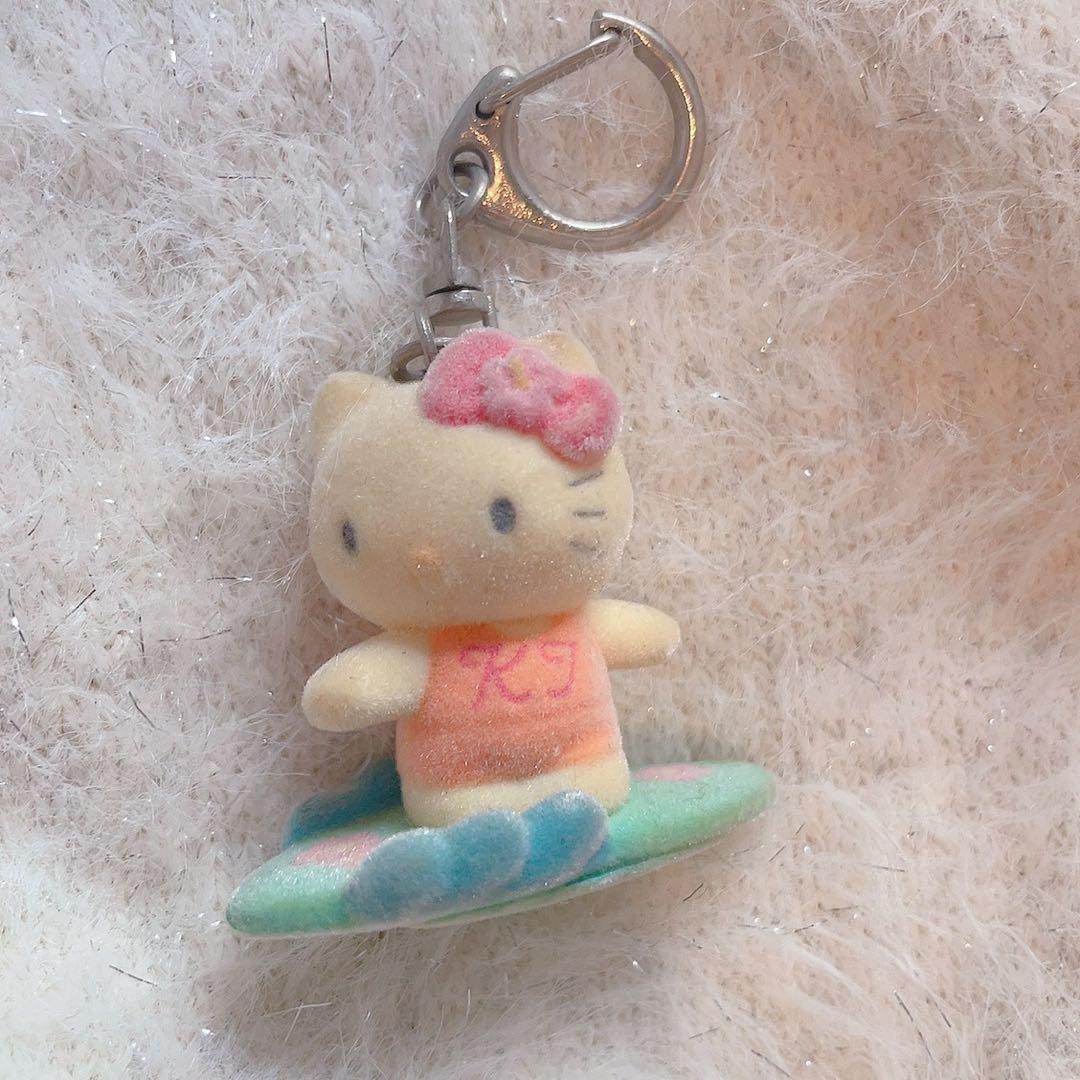 平成　レトロ　サーフィン　日焼けキティ　ガングロキティ　キーホルダー