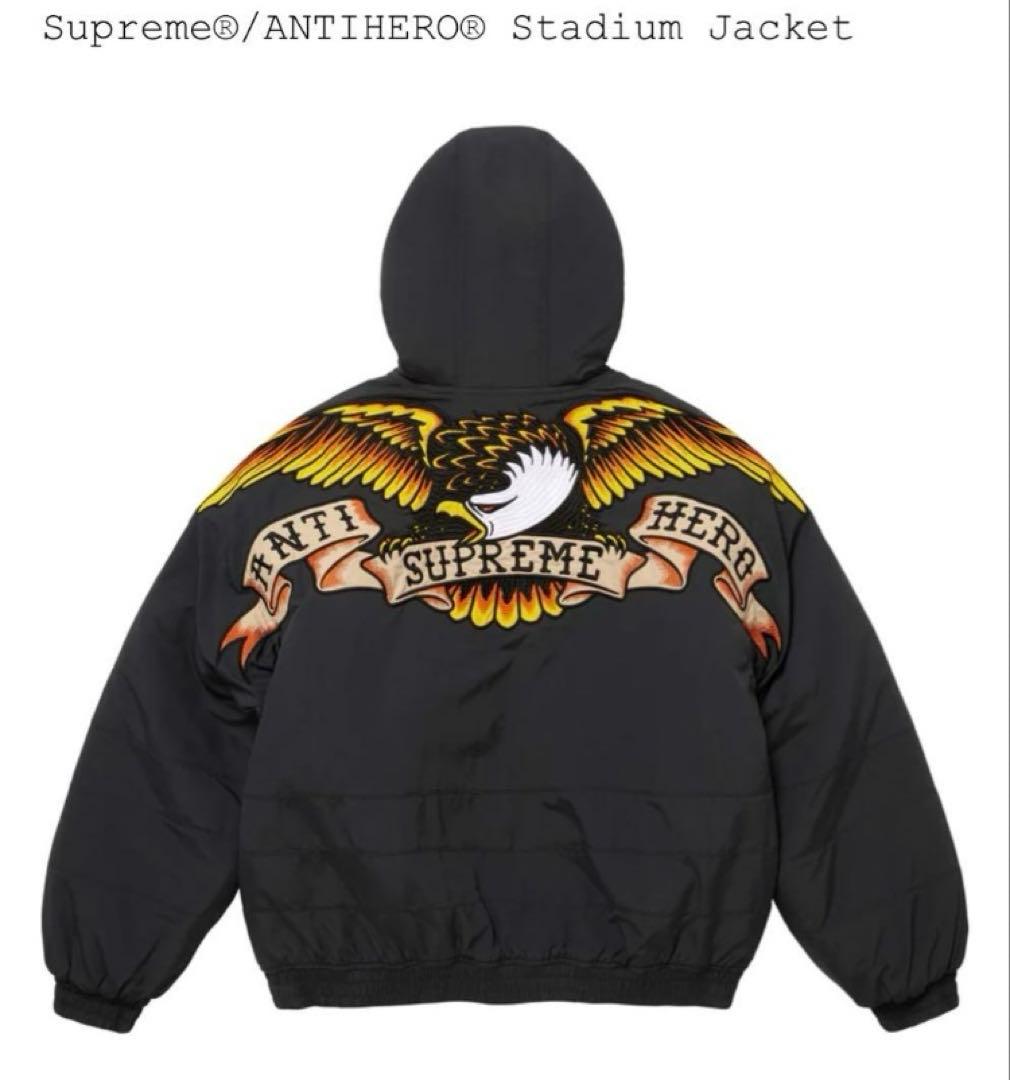 黒S Supreme ANTIHERO Stadium Jacket Black - メルカリ