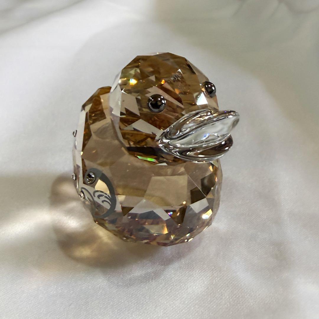 美品 スワロフスキー ハッピーダック ミスエレガント クリスタル オブジェ