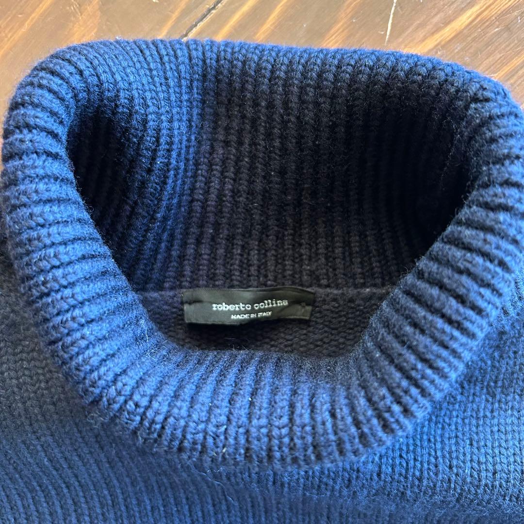 roberto collina ロベルトコリーナ定番タートル ダークネイビー46