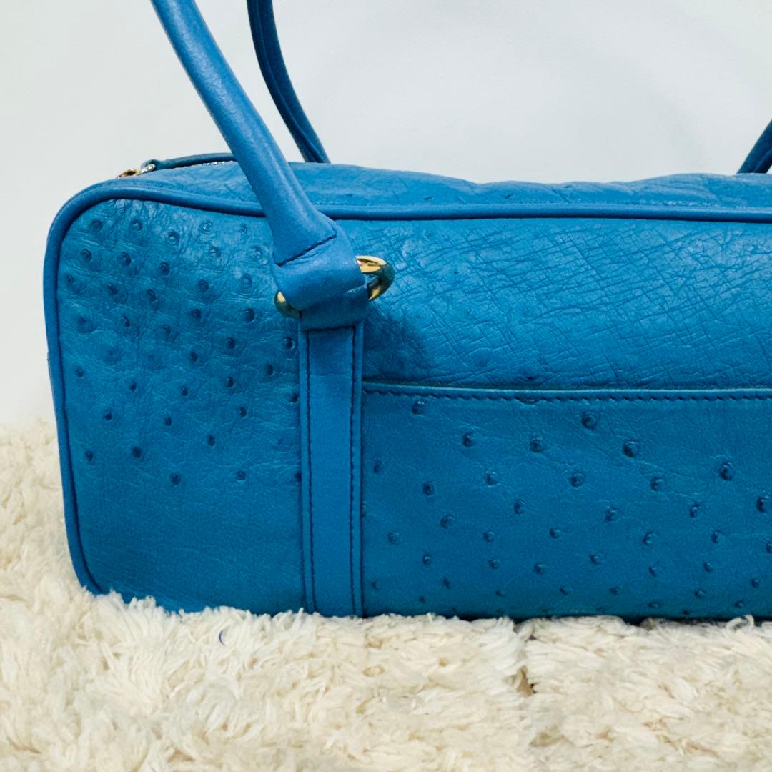 未使用品 YU HAMANO オーストリッチ 高級 ダックスバッグ レザー