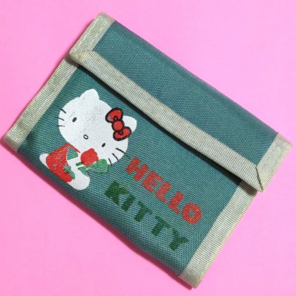 当時物】ハローキティ 二つ折り バリバリ財布 サンリオ 昭和 レトロ