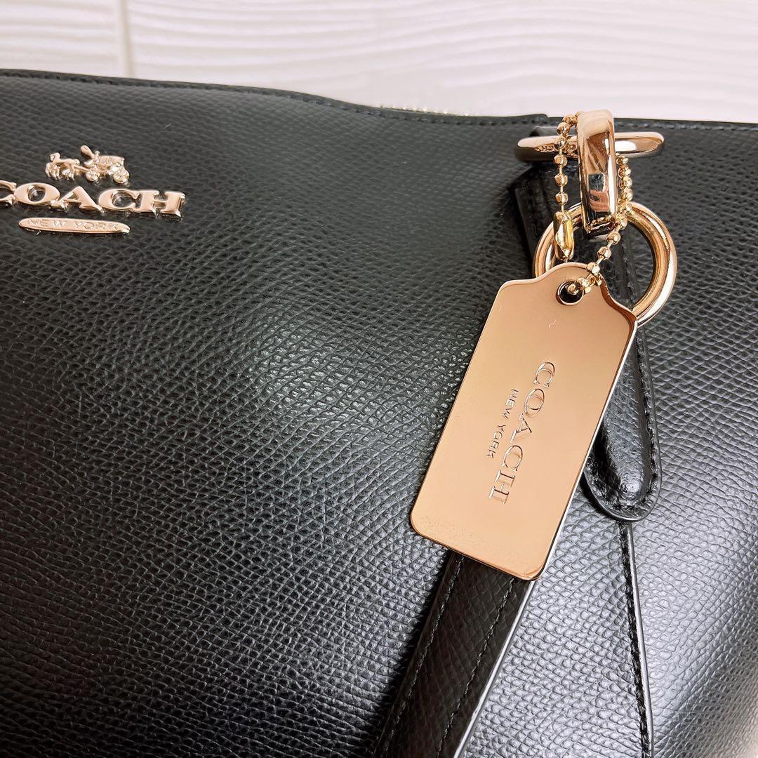 極美品☆COACHコーチ トートバッグ レザー ブラック A4収納 ビジネス
