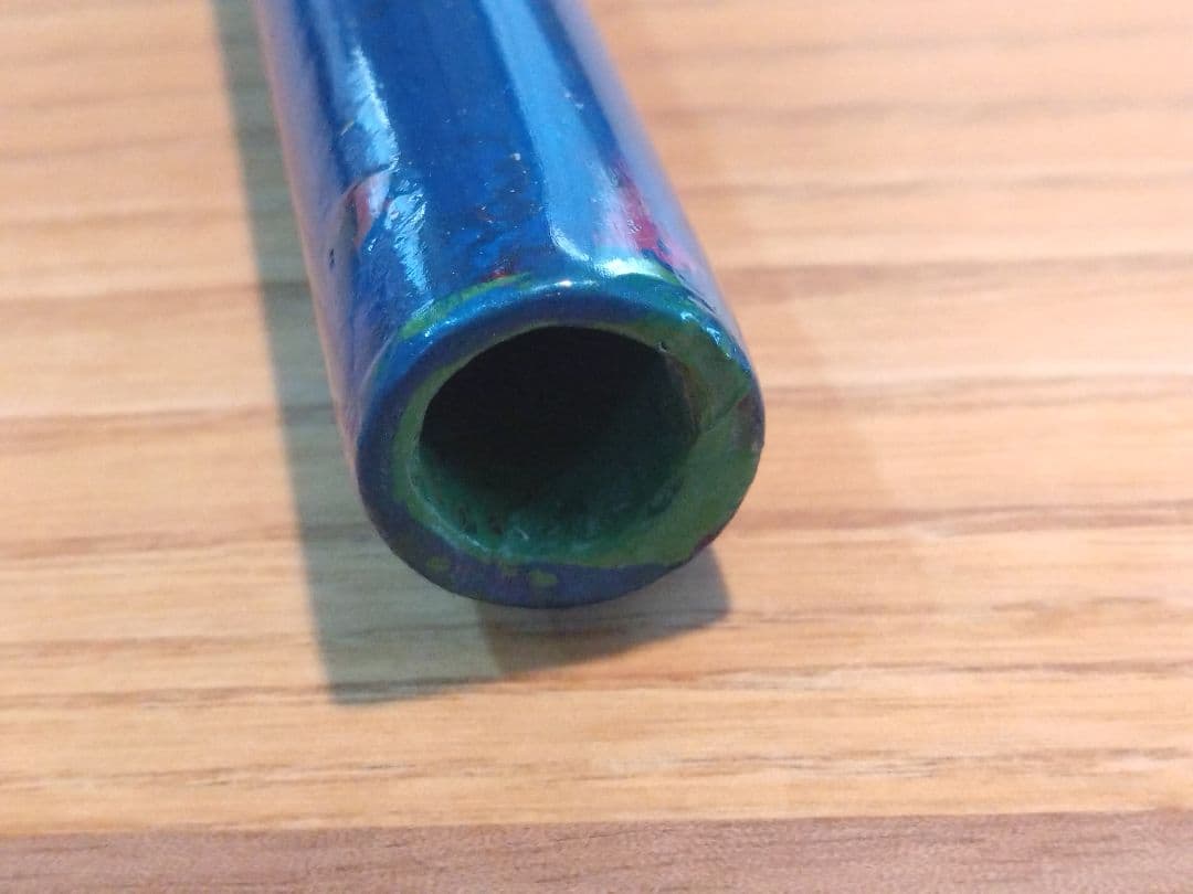 ハンドメイド品】篠笛 京都篠竹 七本調子 七穴 お囃子 唄用 青③