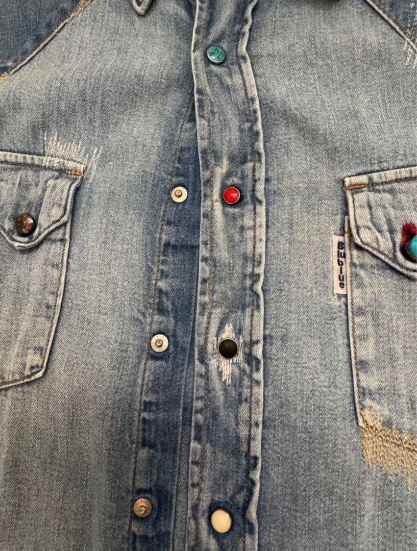 激レアBlue Blue デニムシャツ サイズ4 B'z 稲葉浩志着 XL日本製