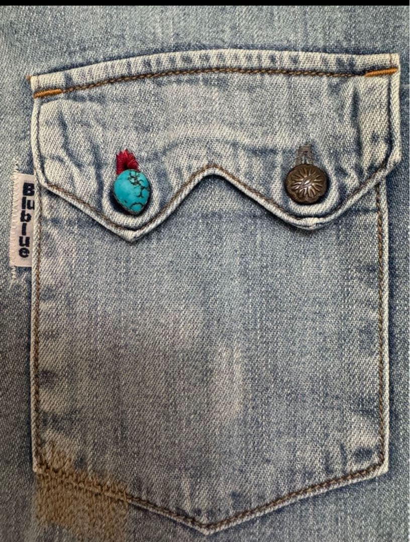 激レアBlue Blue デニムシャツ サイズ4 B'z 稲葉浩志着 XL日本製