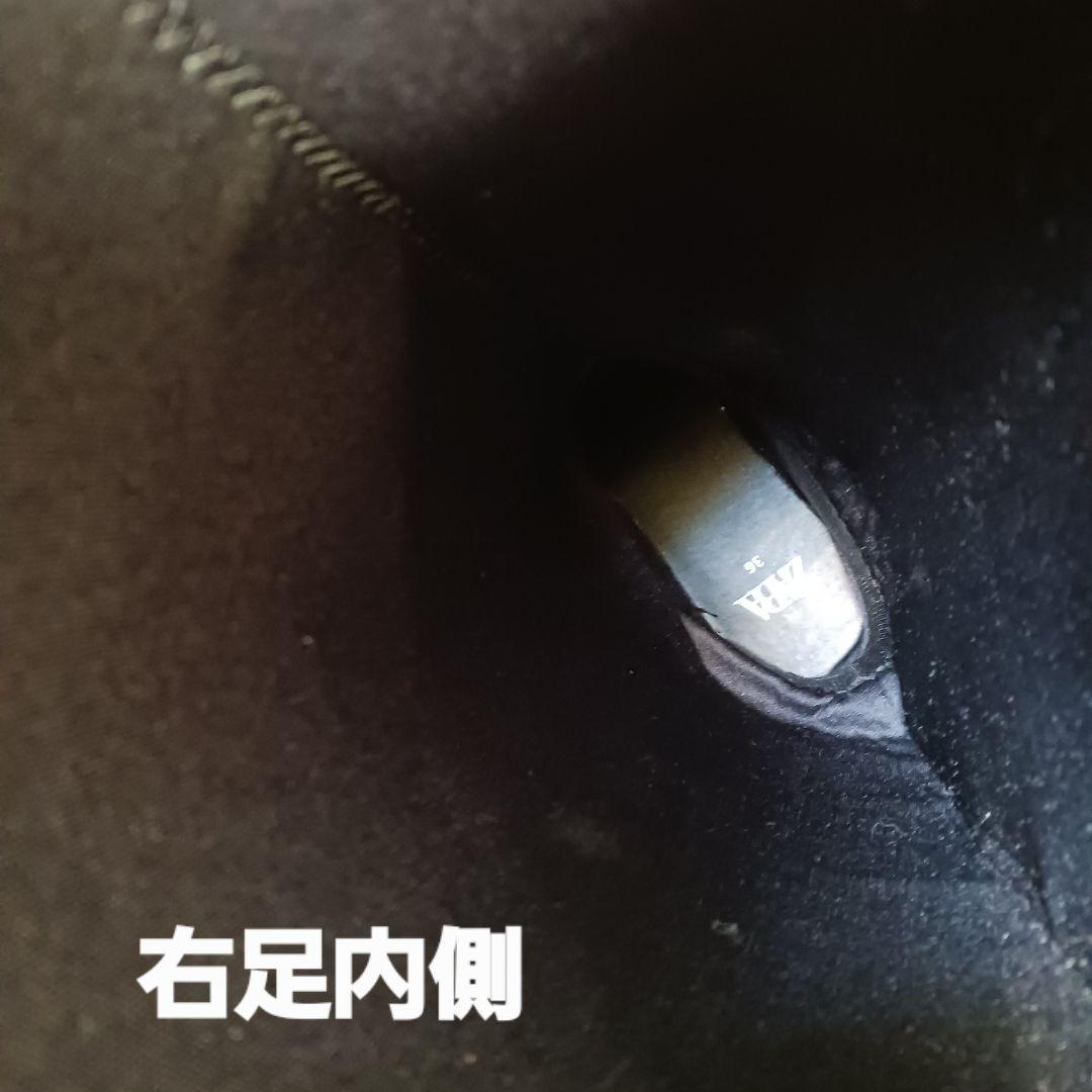 未使用 ザラ ニーハイゲートルロングブーツ 2024年モデル 23.5㎝ 黒