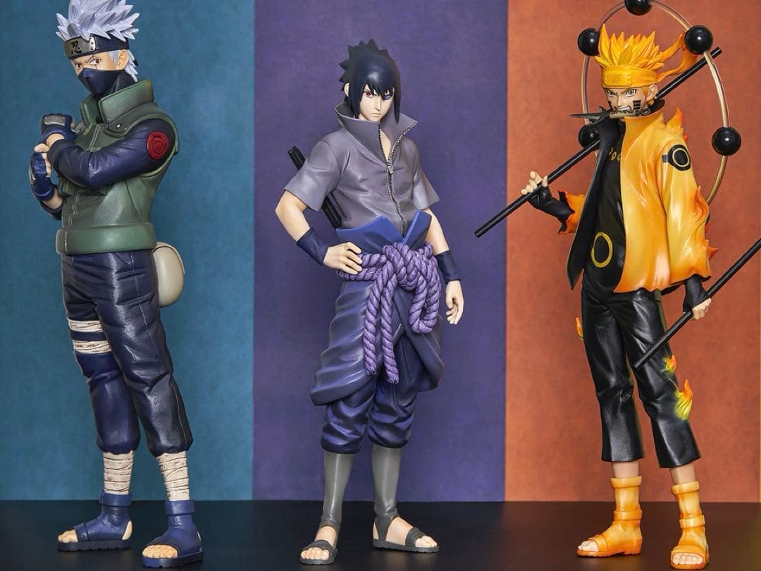 ナルト　一番くじ　フィギュア　3体セット カカシ サスケ ナルト Grandista ナルト サスケ カカシ 3点セット - メルカリ