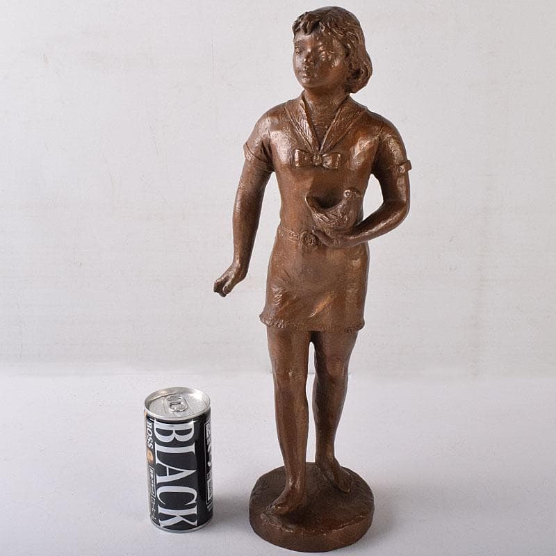 純作 ブロンズ像 少女像 置物 高さ約40cm 重さ約4.24㎏ VR8157H - メルカリ