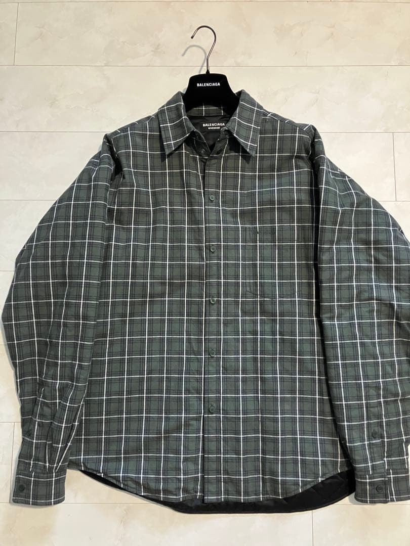 K*E様 バレンシアガ BALENCIAGA シャツジャケット　長袖シャツ チェ