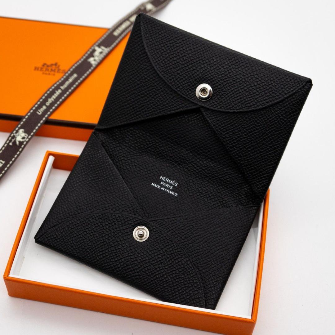 [箱付] エルメス カードケース カルヴィ ヴェルソ ヴォーエプソン 名刺入れ HERMES（エルメス） カードケース CALVI カルヴィ レディース エプソン