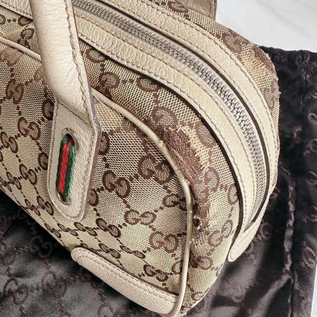 グッチ シェリーライン プリンシー ミニボストン ショルダーバッグ GG