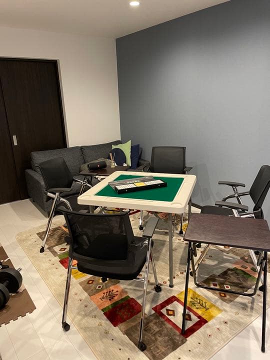 麻雀卓、麻雀椅子セット 全自動麻雀卓 「Newスパイダー＃」・サイドテーブル・椅子セット 麻雀