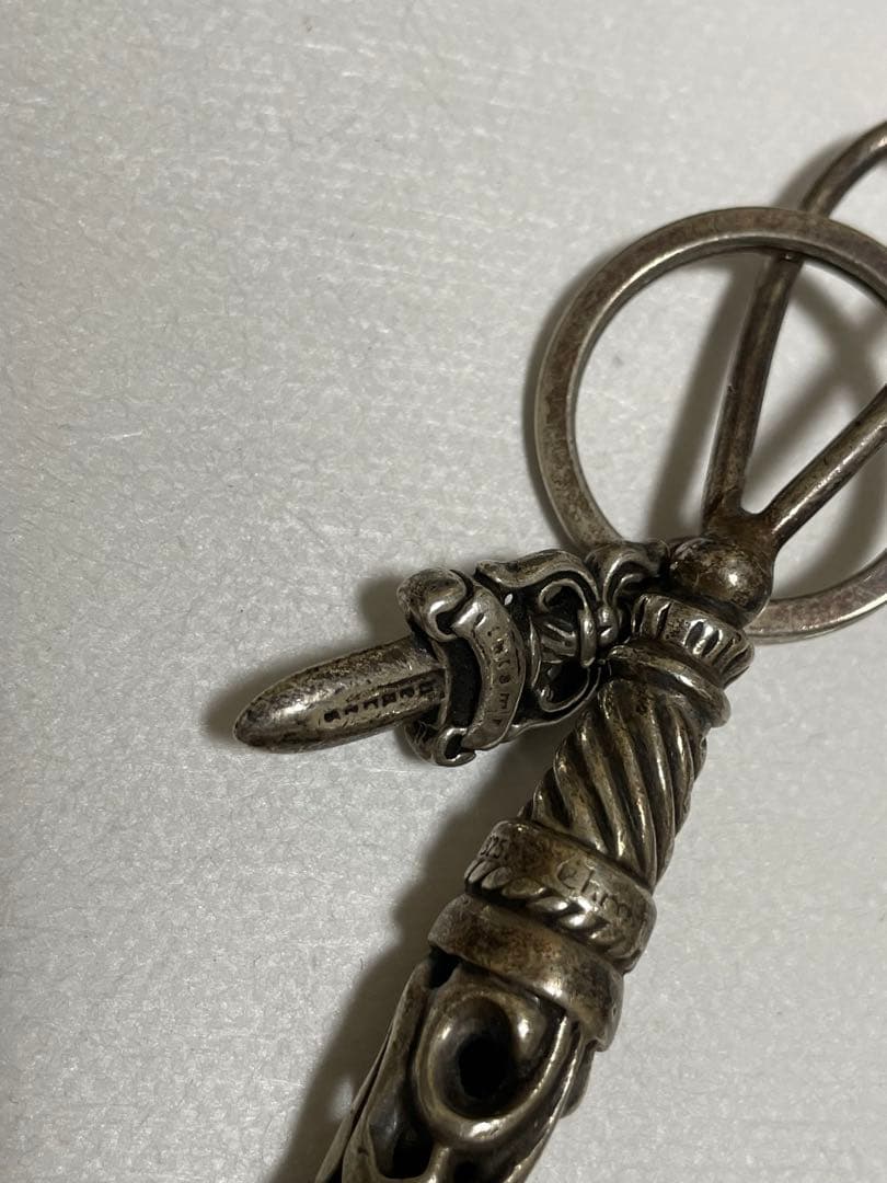 クロムハーツ スモールローラー タガー付き キーリング 49.49g 925