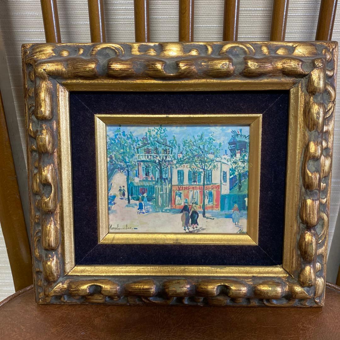 バ*子様 モーリス・ユトリロ モンマルトルの喫茶店 小型作品 - メルカリ