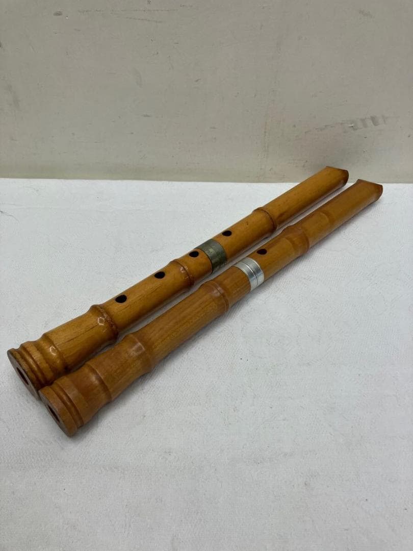 【送料無料】★ 尺八2本 　竹風　琴古流　尺五寸菅　和楽器　/237