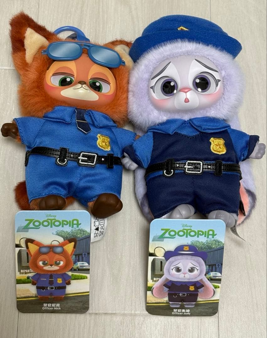2点セット】ズートピアMINISO ぬいぐるみペンダント 警官ニック