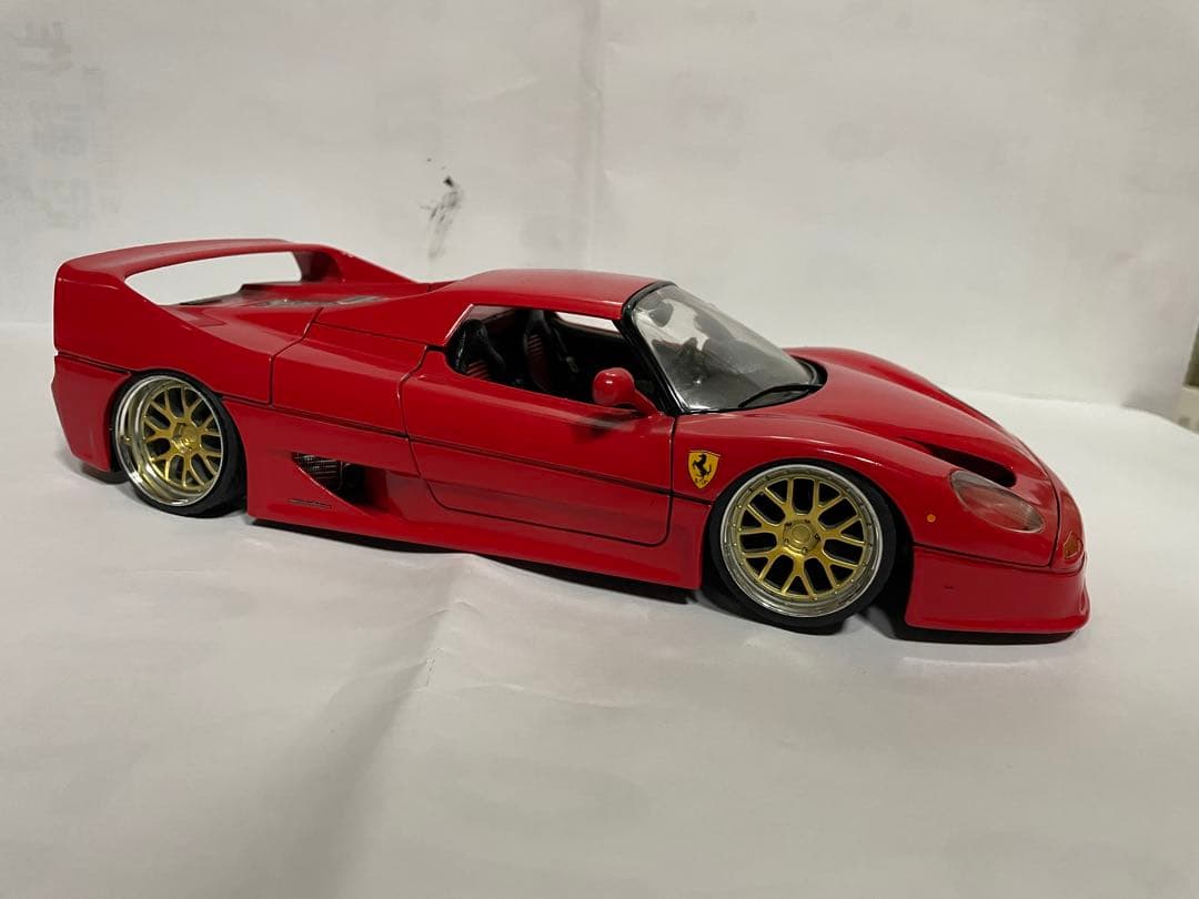 1/18 ブラーゴ　フェラーリF50 ホイール変更品 KKスケール KK scale 1/18 Ferrari F50 Spider 1995 イエロー ダイ