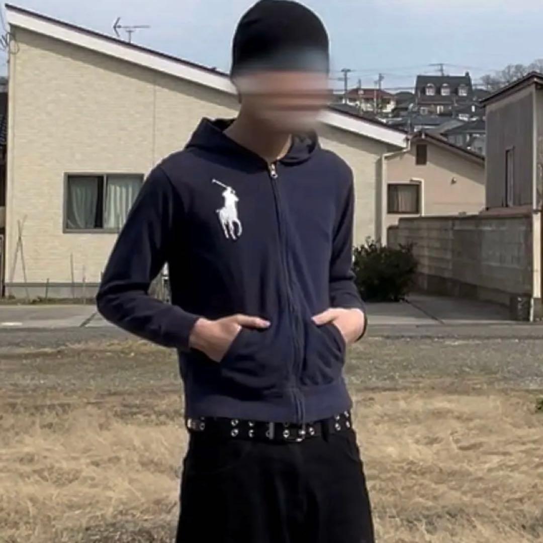 Polo by Ralph Lauren ビッグポニー ジップパーカー 短丈 - メルカリ