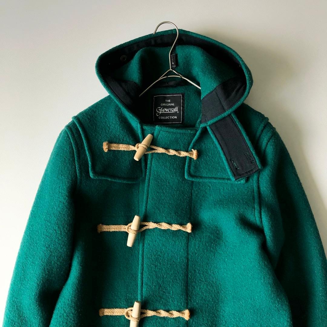 2965y美品 グローバーオール ダッフルコート 緑 モンティ