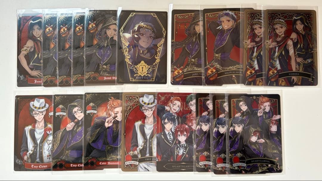 ツイステ ウエハース メタルカード ハーツラビュル スカラビア セット