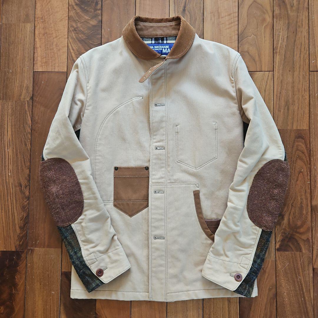 ジュンヤワタナベ　ベージュ エルボーパッチ ジャケット