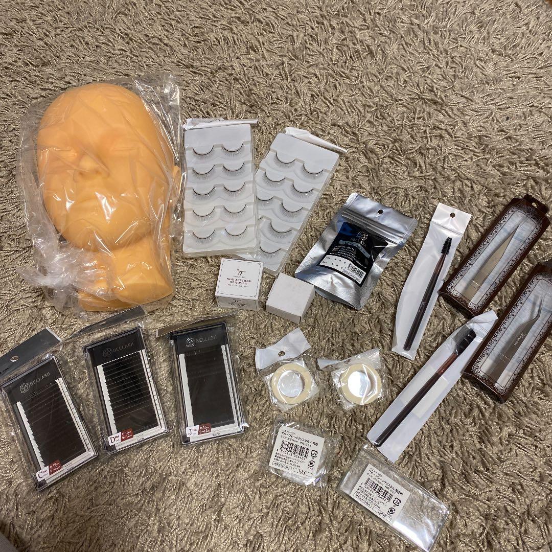 まつ毛エクステトライアルキット 送料無料 セルフ マツエク まつげエクステ14点初めてのまつエクキット