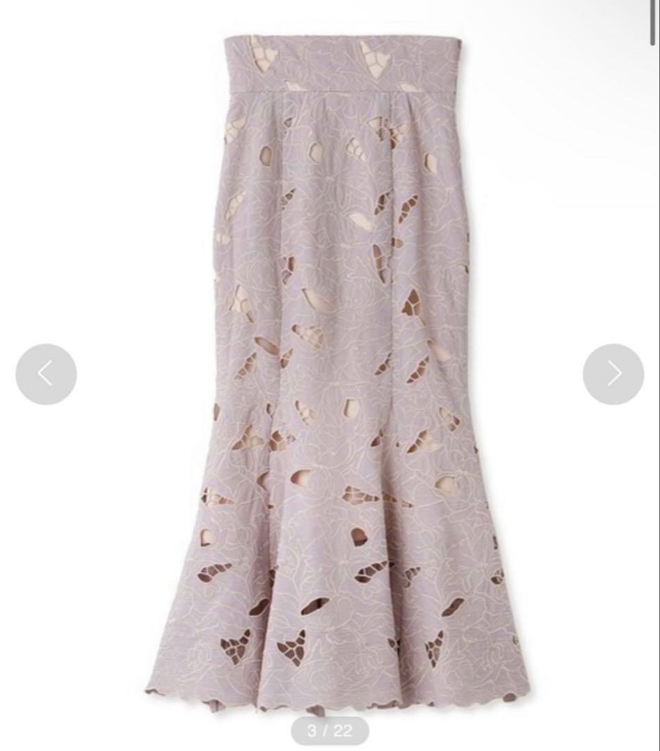 SNIDEL カッティングレースマーメイドスカート