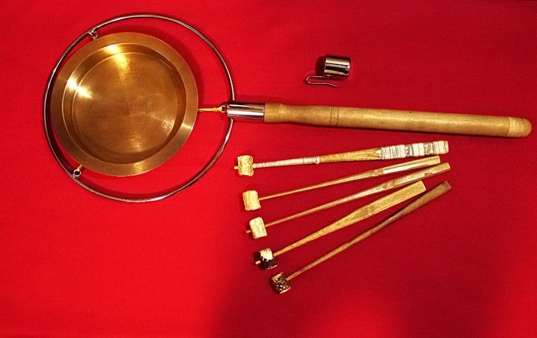 阿波踊りの鉦　スター印　24号　蔓　撞木5本　帯座　セット