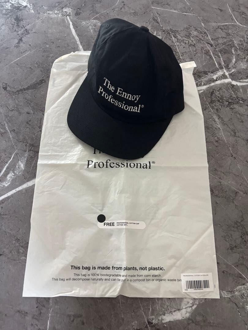 25ss Ennoy Professional cotton cap black - メルカリ