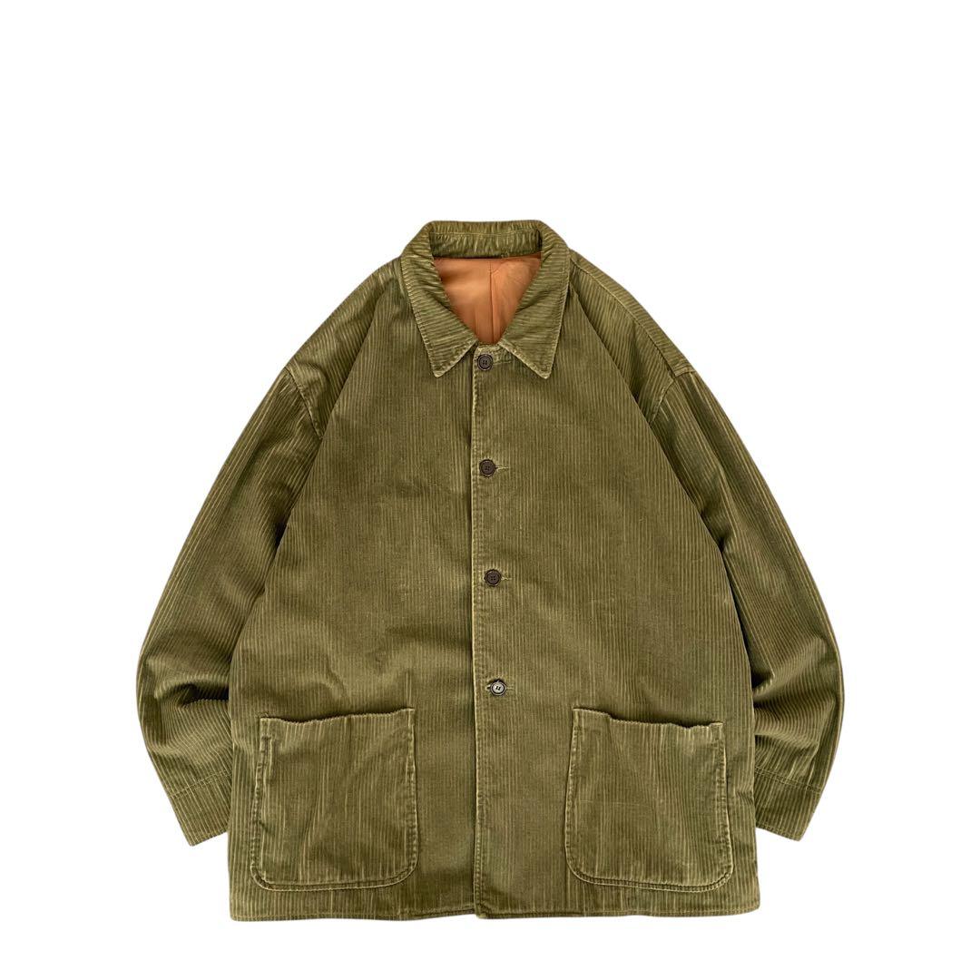 Vintage 90s 太畝 コーデュロイ ミドルコート カバーオール ベージュ