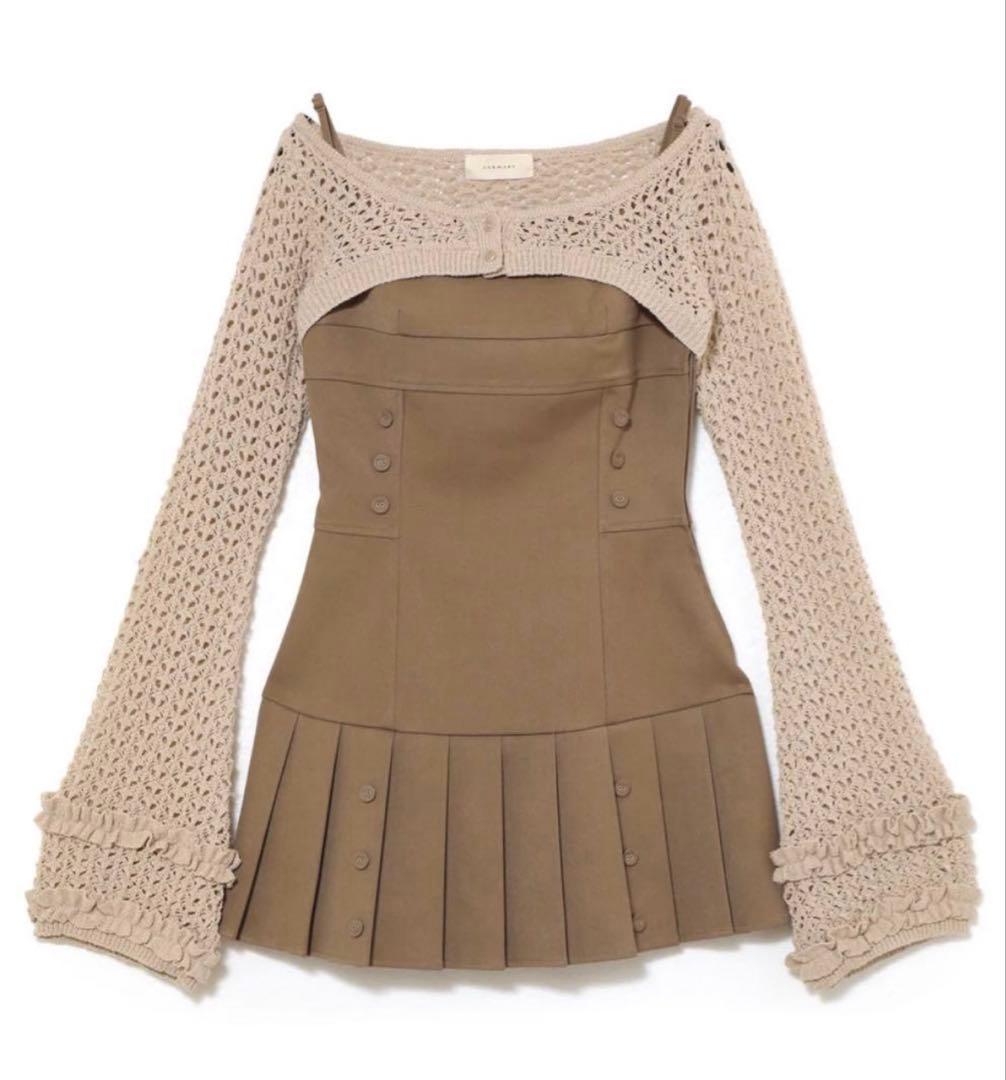 トップス ANDMARY Grenda pleats set mini dress