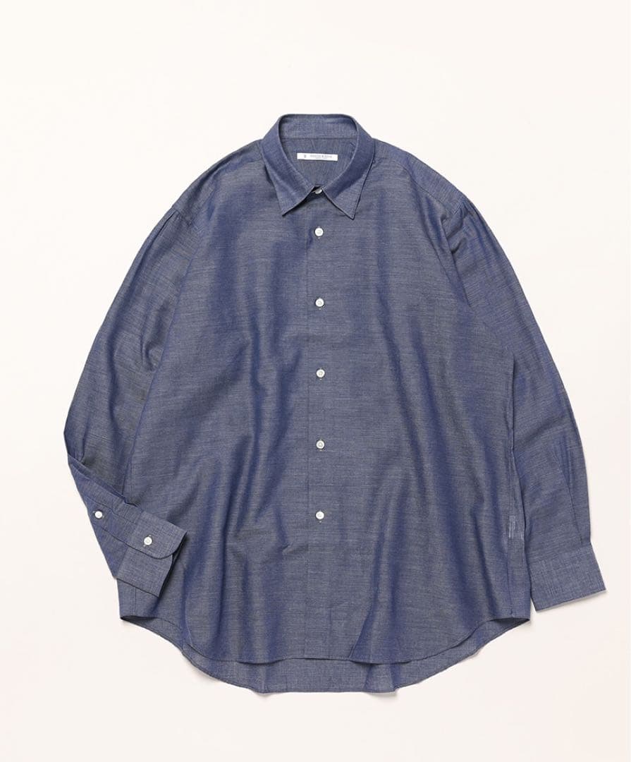 【MAATEE&SONS】Fat Charles（indigo gray） FAT CHARLES” REGULAR COLLAR SHIRTS - WUNDER